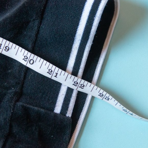 Burberry Golf Y2K Black Velour Knit Athletic Stripe Track Jacket Size Medium - Picture 7 of 10